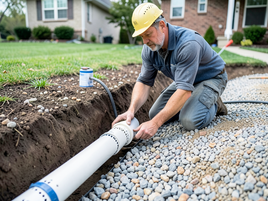 Using French Drains to Stop Yard Flooding in Your Byram Property
